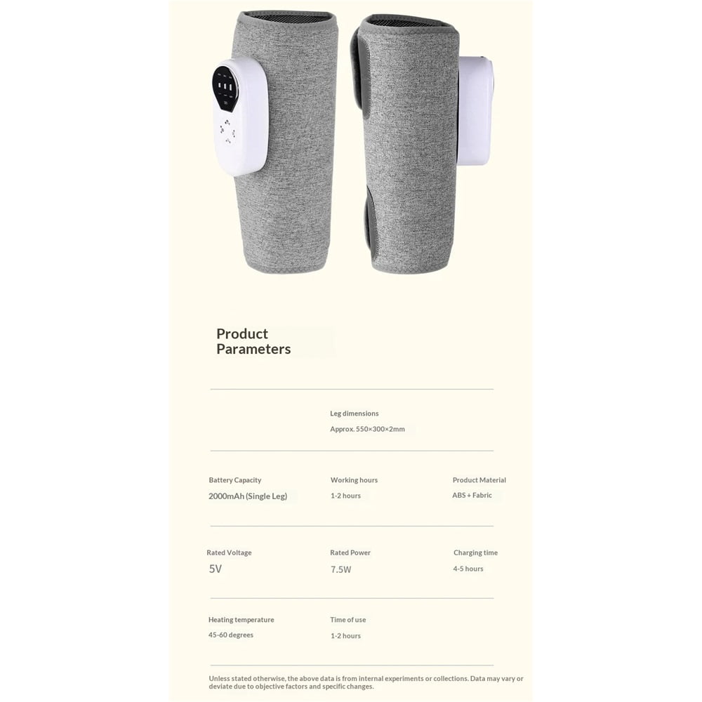 A pair Leg Massager with Heat and Compression, Rechargeable Leg Compression Massager for Circulation, Muscle Relaxati... - Image 5