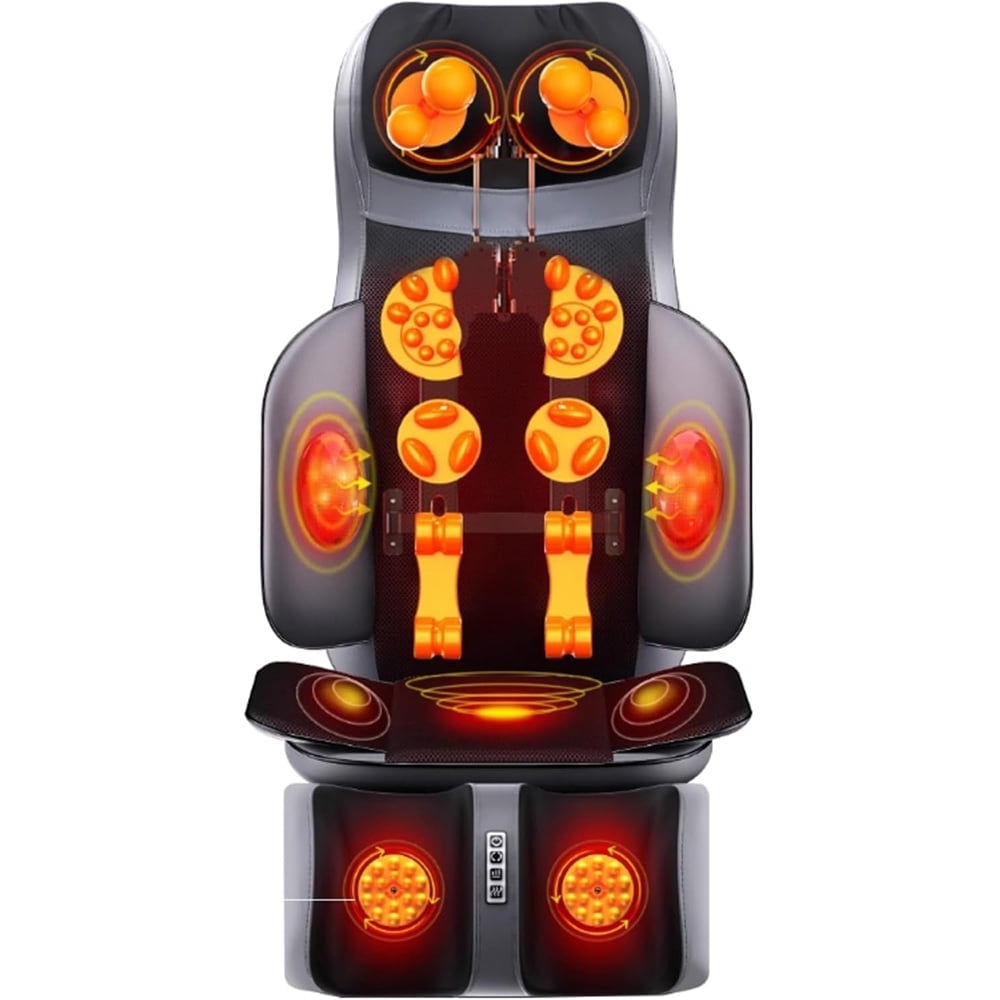 & Back Massager with Heat, 3D Kneading Full Body Massage Mat, Foldable Massager for Home Office Gym - Image 2