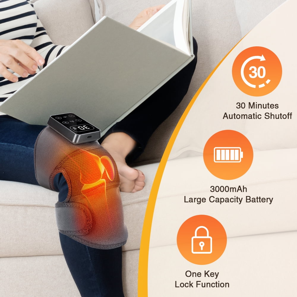 with Heat, Heated Brace Wrap Warmers, Heating Pad for Relax, 5 Heating Levels, 3 Massage Modes, 30 Min Timer, Gifts f... - Image 6