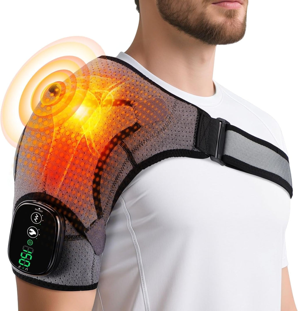 Heated Wrap with Vibration, Electric Heating Pads Heated Braces with 3 Heating Setting, Left Right Massage for Men Women - Image 6