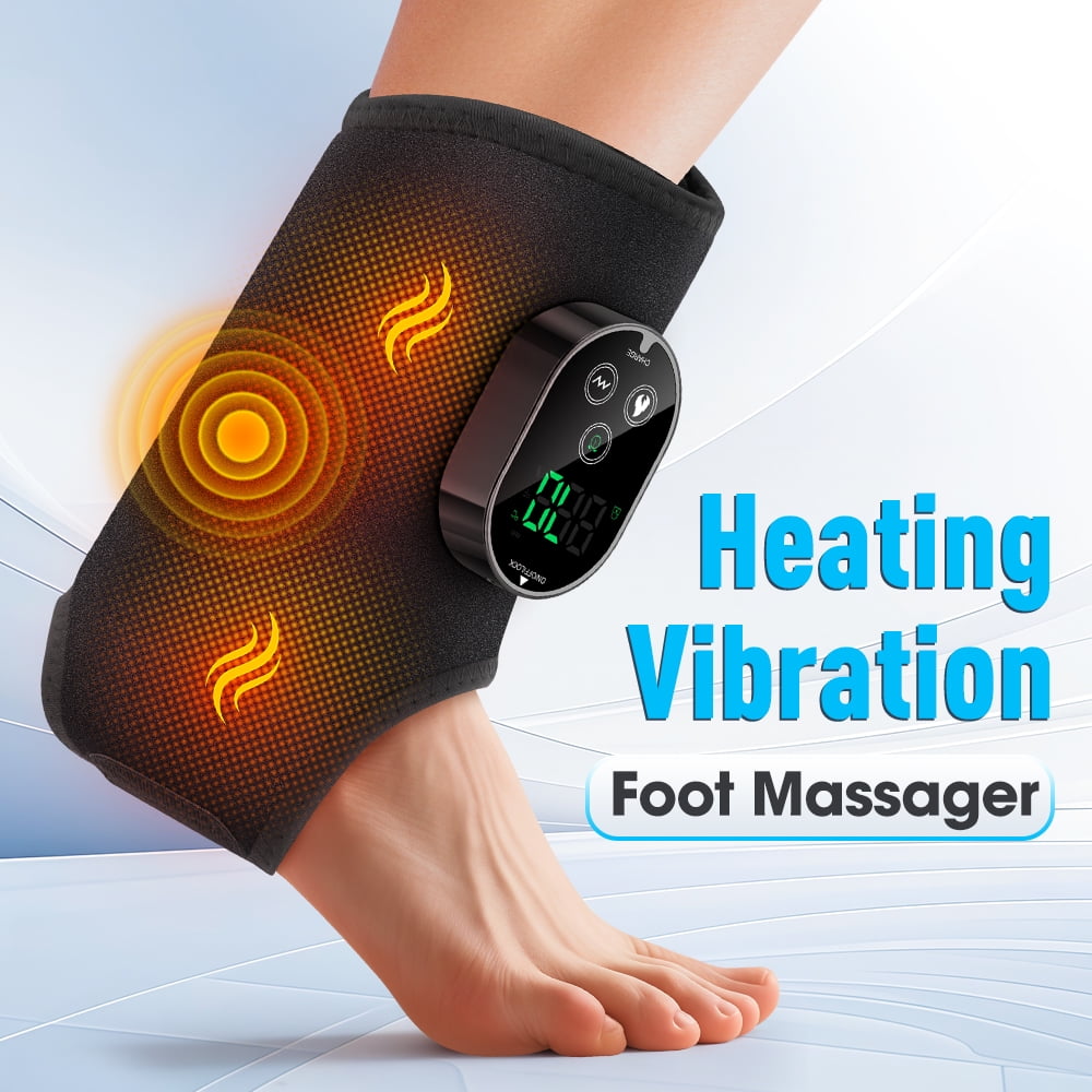 massager with Heat, Ankle Brace Wrap Warmer with 6 Heat & 3 Vibration, 3 Timer Settings, 3000mAh Battery, Ankle Heati... - Image 6