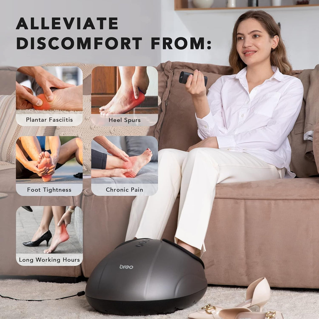 Massager with Heat, Deep Kneading for Plantar Fasciitis, Fits Men Size 12, Gift - Image 2