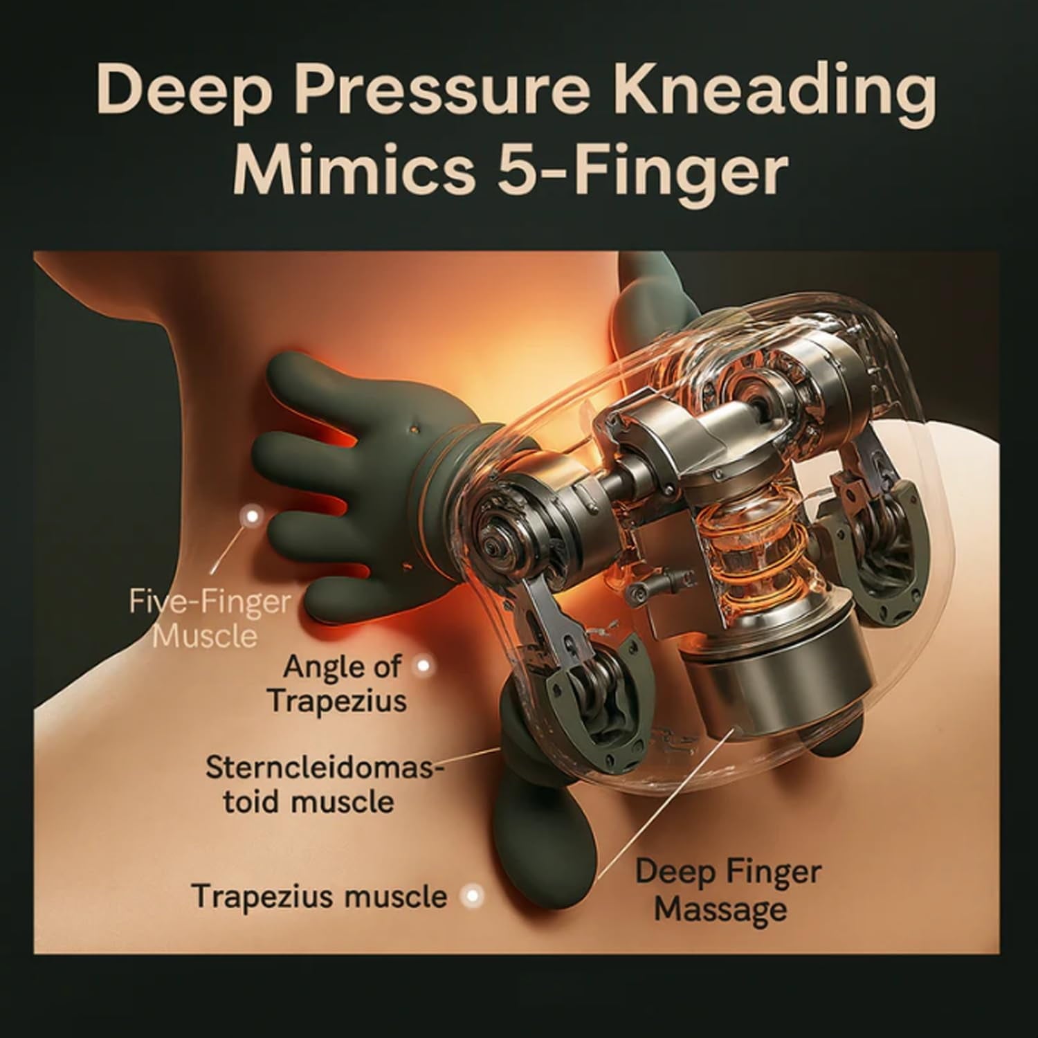 for Shoulder, Shiatsu Back and Neck r for Neck, Lower Abdominal, discomfort Relief Deep Tissue with 3-Speed Adjustmen... - Image 3
