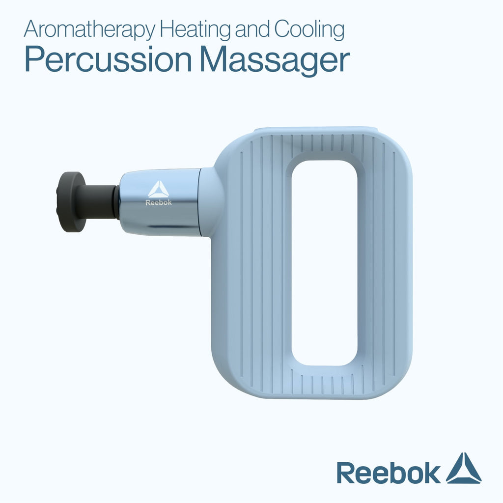 & Cold Percussion Massager with Aromatherapy, 6 Speeds, Rechargeable, Portable Deep Tissue Relief, Blue - Image 2