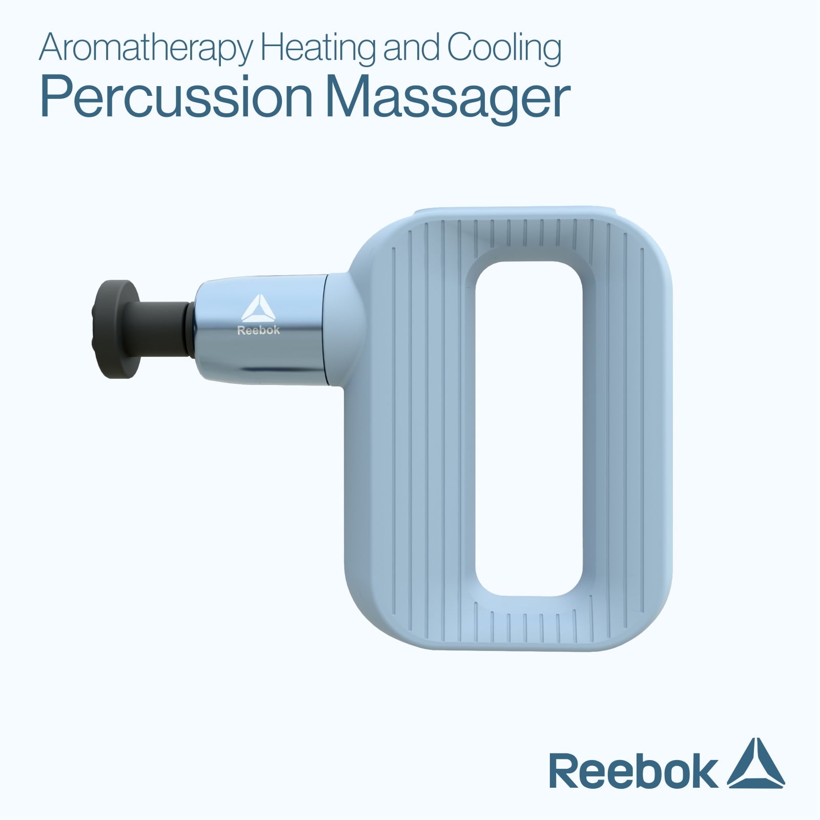& Cold Percussion Massager with Aromatherapy, 6 Speeds, Rechargeable, Portable Deep Tissue Relief, Blue - Image 2