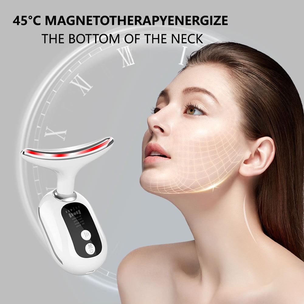 and Neck Massager for Skin Care with 3 Different LED Light Patterns, Compact & Lightweight Easy to Carry Easy to Use ... - Image 4