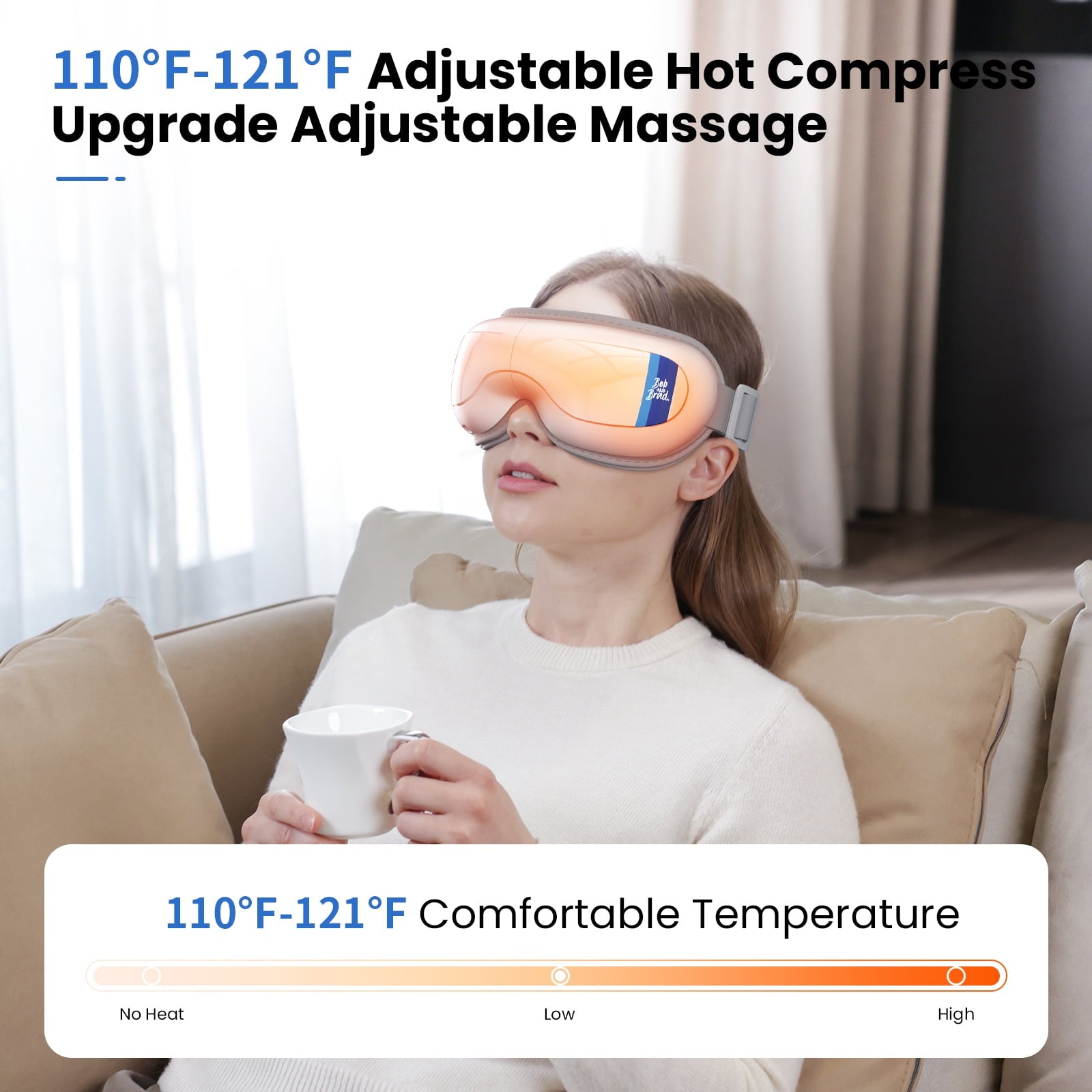 Eye Massager with Heat,Smart Eye Mask for Migraine Reduce Dry Eyes Improve Sleep Idea Gifts - Image 4