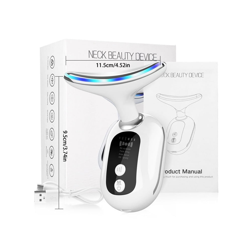 and Neck Massager for Skin Care with 3 Different LED Light Patterns, Compact & Lightweight Easy to Carry Easy to Use ... - Image 3