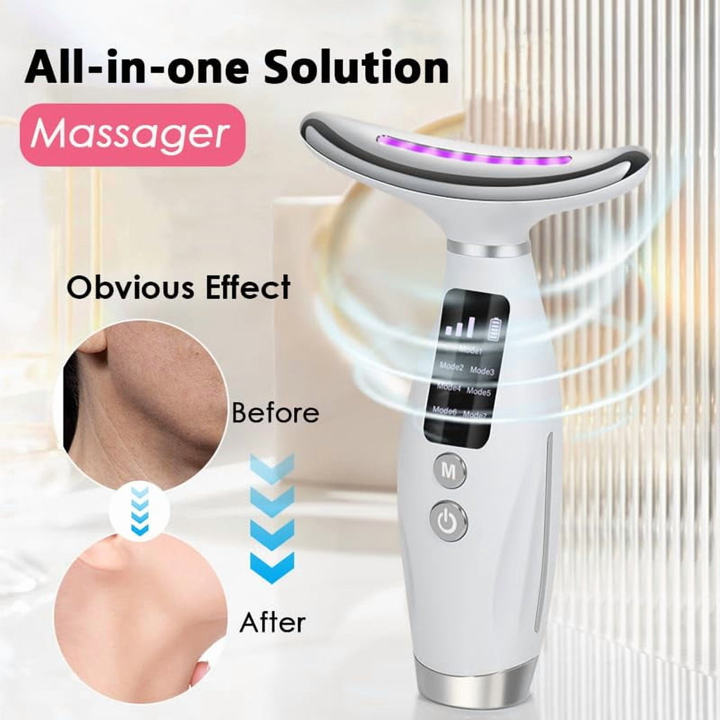 and Neck Massager for Face, Neck - 7- in -1 Beauty Massager for Skin Lifting & Firming, Wrinkle & Dark Circle Reducer... - Image 5