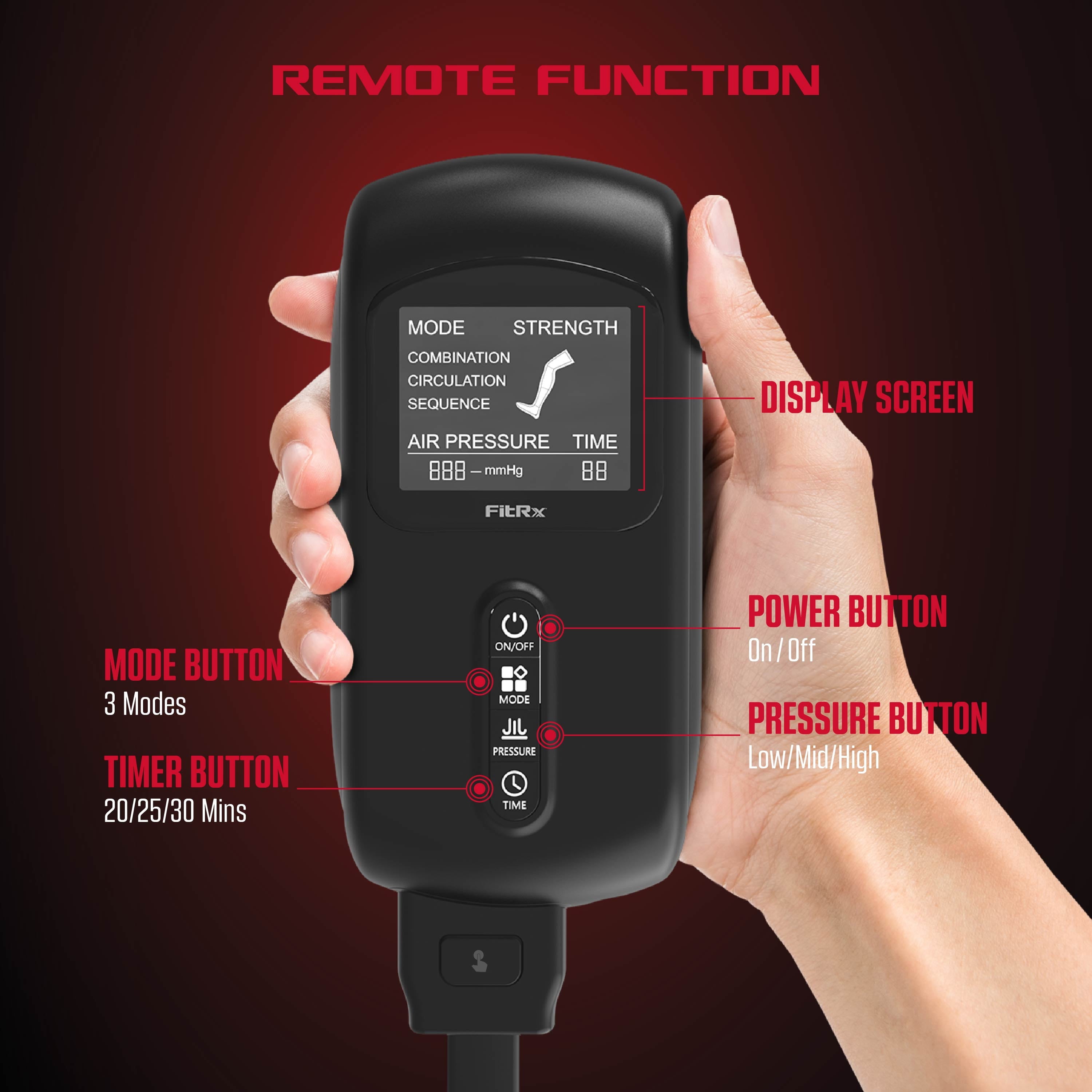 Max Pro Full Leg Compression Massager, Air Compression Leg Massager with 3 Modes, y Boots for Circulation, Muscle Rel... - Image 3