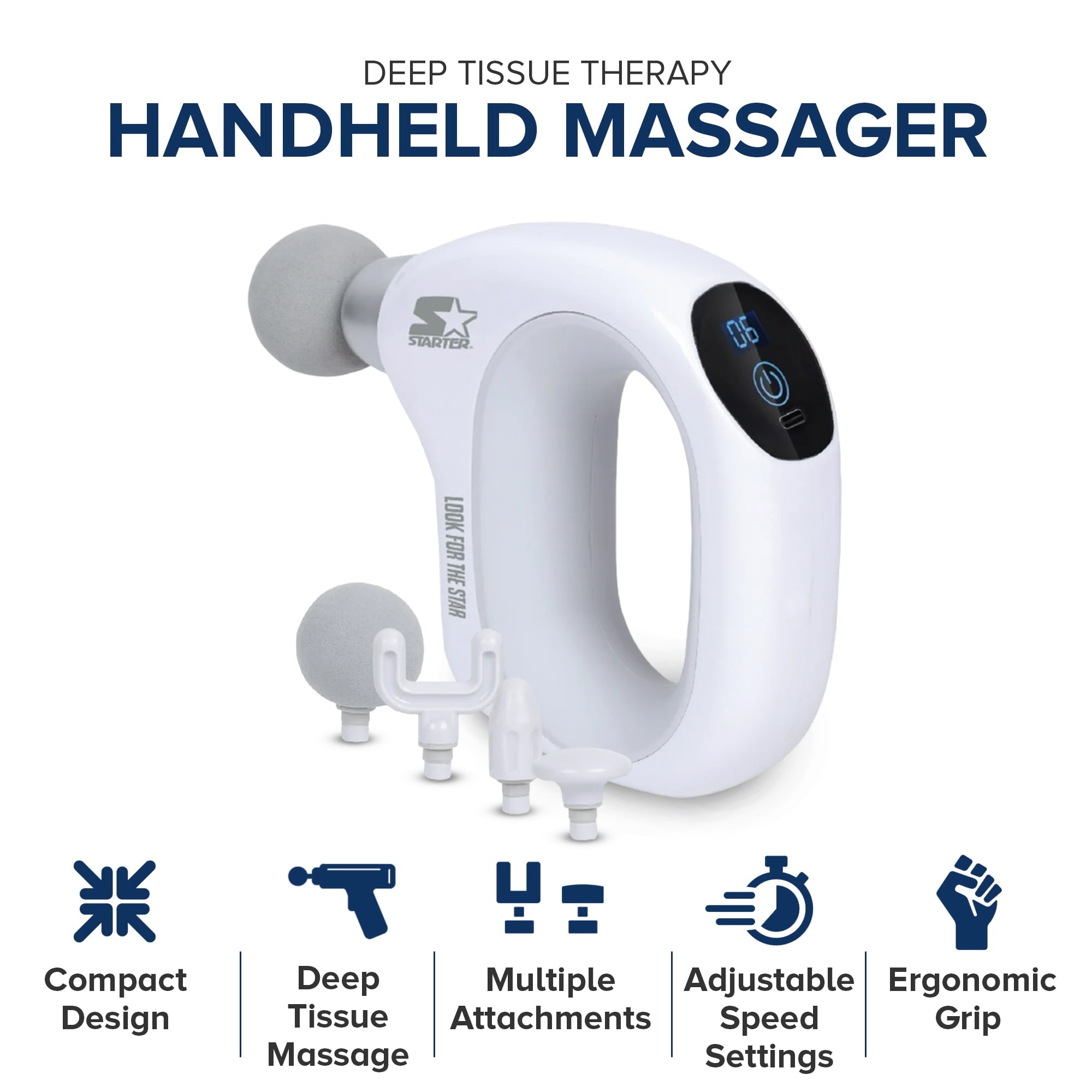 with 4 Versatile Heads, Body & Neck , White - Image 2
