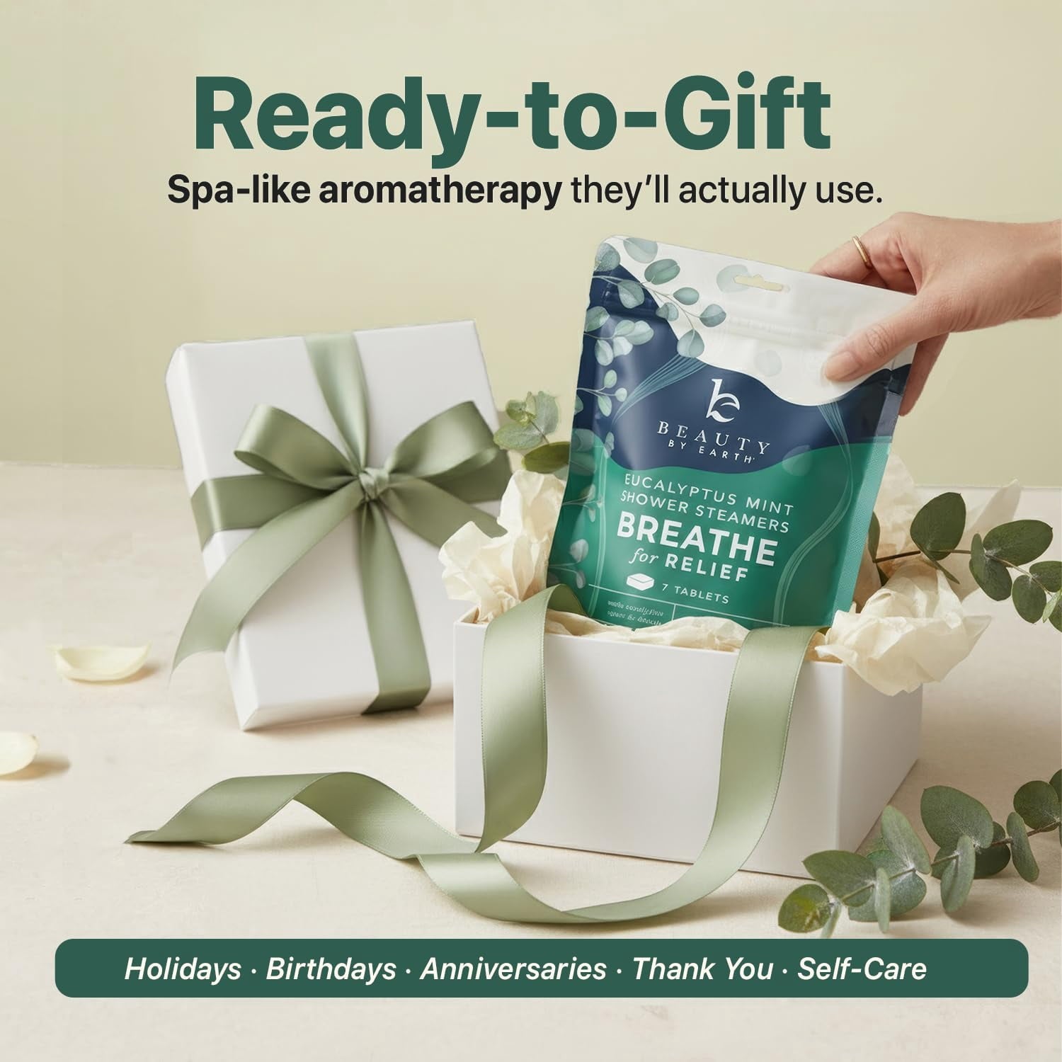 Made with Natural Ingredients & Eucalyptus Essential Oil, Christmas Stocking Stuffers for Men & Women, Large Bombs, W... - Image 5