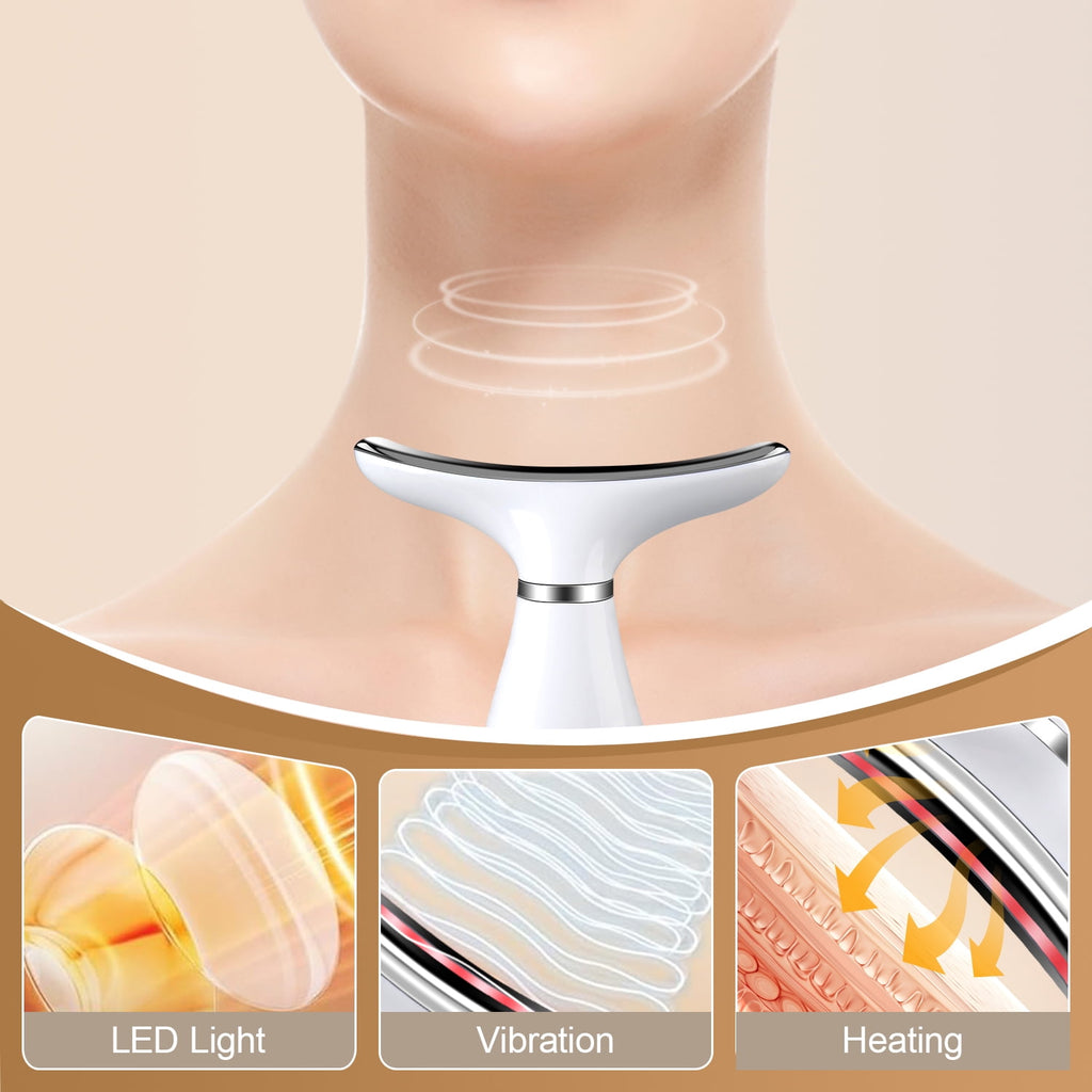 in 1 Light Therapy Galvanic Machines for Neck Face Beauty Device,3-Speed Microcurrent Vibrating&Thermals Neck Face Ma... - Image 4