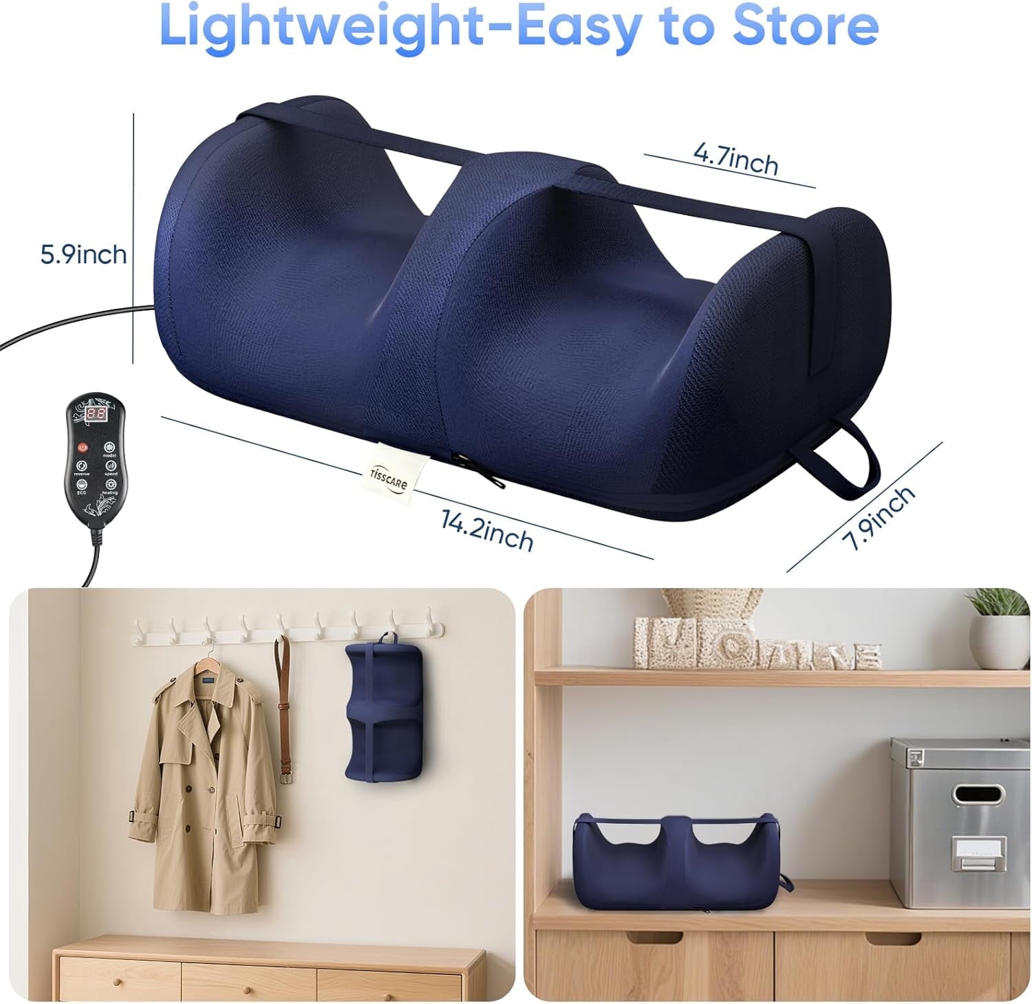 with Heat, Shiatsu for Plantar Fasciitis, and Calf with Massage Roller, Deep Kneading, Pain Relief - Image 5