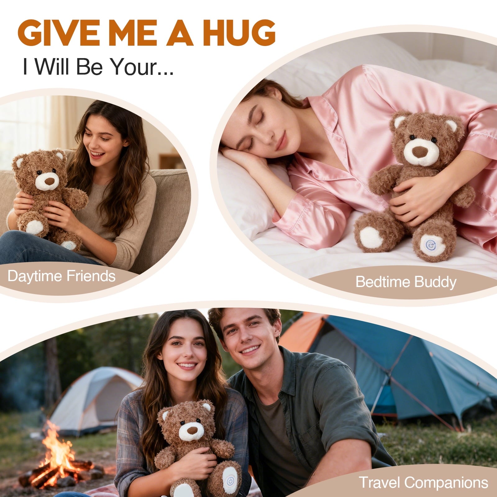 Teddy Bear Huggable Massager with Vibration, Vibrating Massager for Neck Back, Relaxing, Animal Electric Massager, fo... - Image 4
