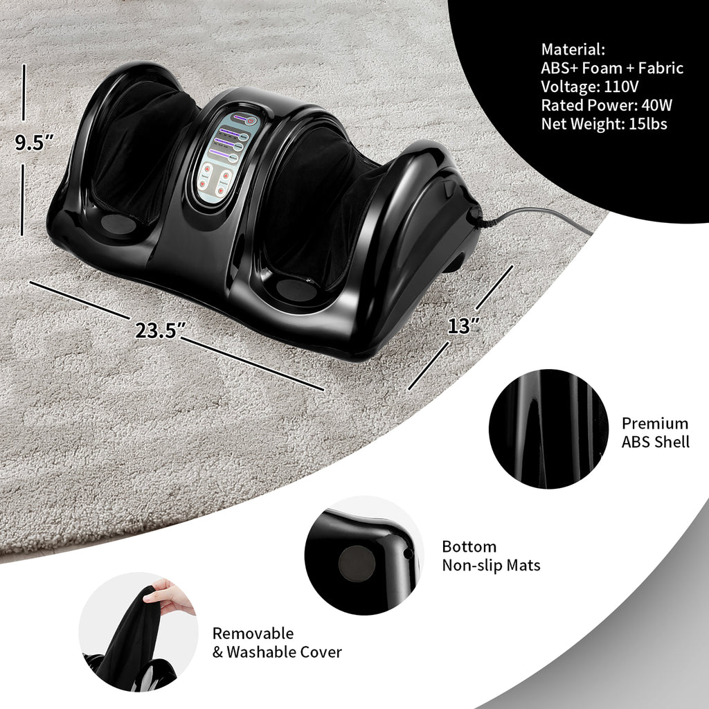 Massager Shiatsu Massage Machine w/ Remote Control Black - Image 3