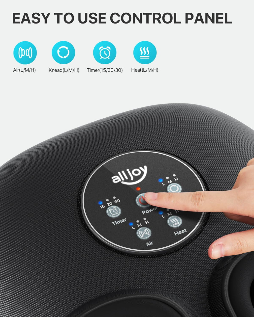 Machine with Heat, Air Compression, Deep Kneading Shiatsu for Tired Blood Circulation, up to Size 12, Relax for Home ... - Image 6
