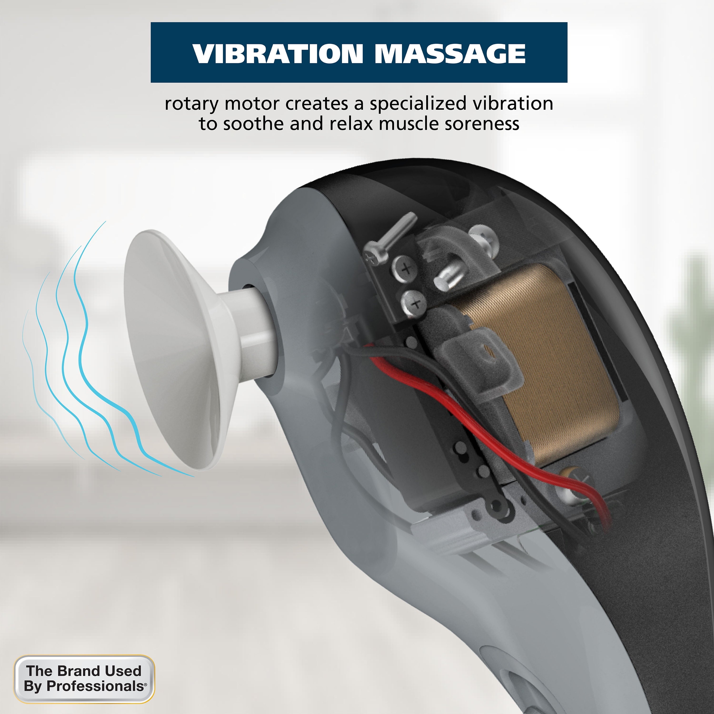 2-Speed Total Body Hand-Held Gentle Vibration Massager for Men & Women 4259 - Image 3