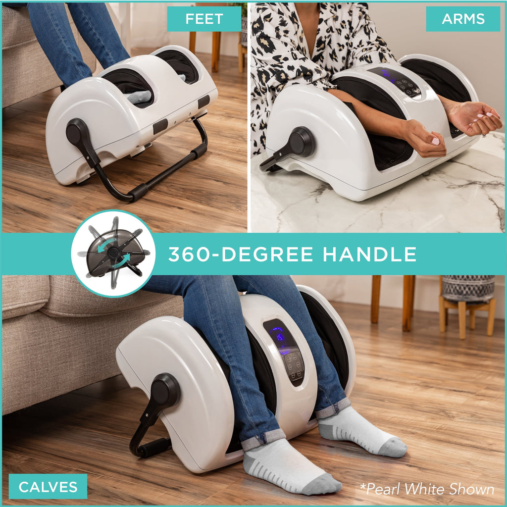 Foot Massager Machine, Therapeutic Reflexology Massager w/ High-Intensity Rollers - Dark Green - Image 2