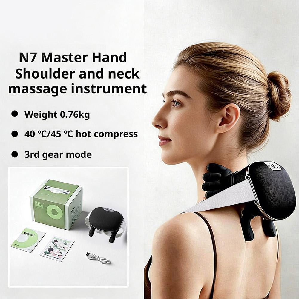 with Hands, Bionic Back and Shoulder with Heat, Portable Electric Heated Shiatsu with Simulated Hand Design for - Image 2