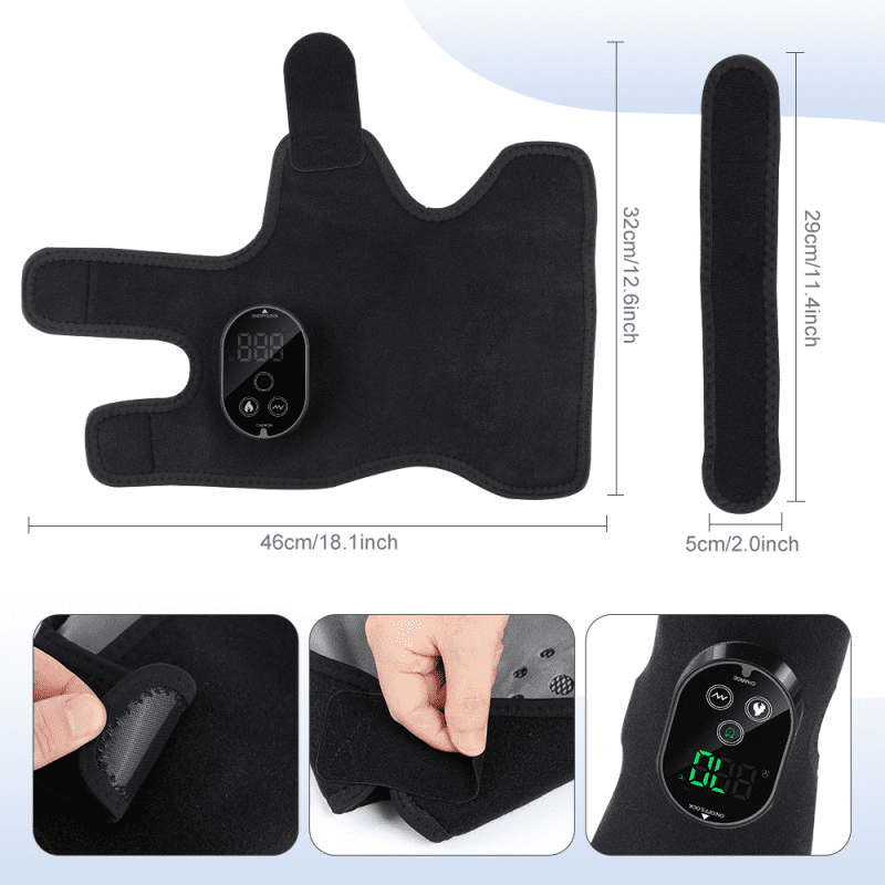 with Heat & Vibration, Cordless Ankle Brace Wrap , 6 Temperature Settings, 3 Timer & Speed Levels, Adjustable Strap f... - Image 2