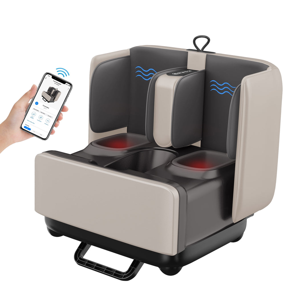2 in 1 Foot Massager Machine & Ottoman Rest, Shiatsu Foot Calf Massager with Heat, App Control - Image 5