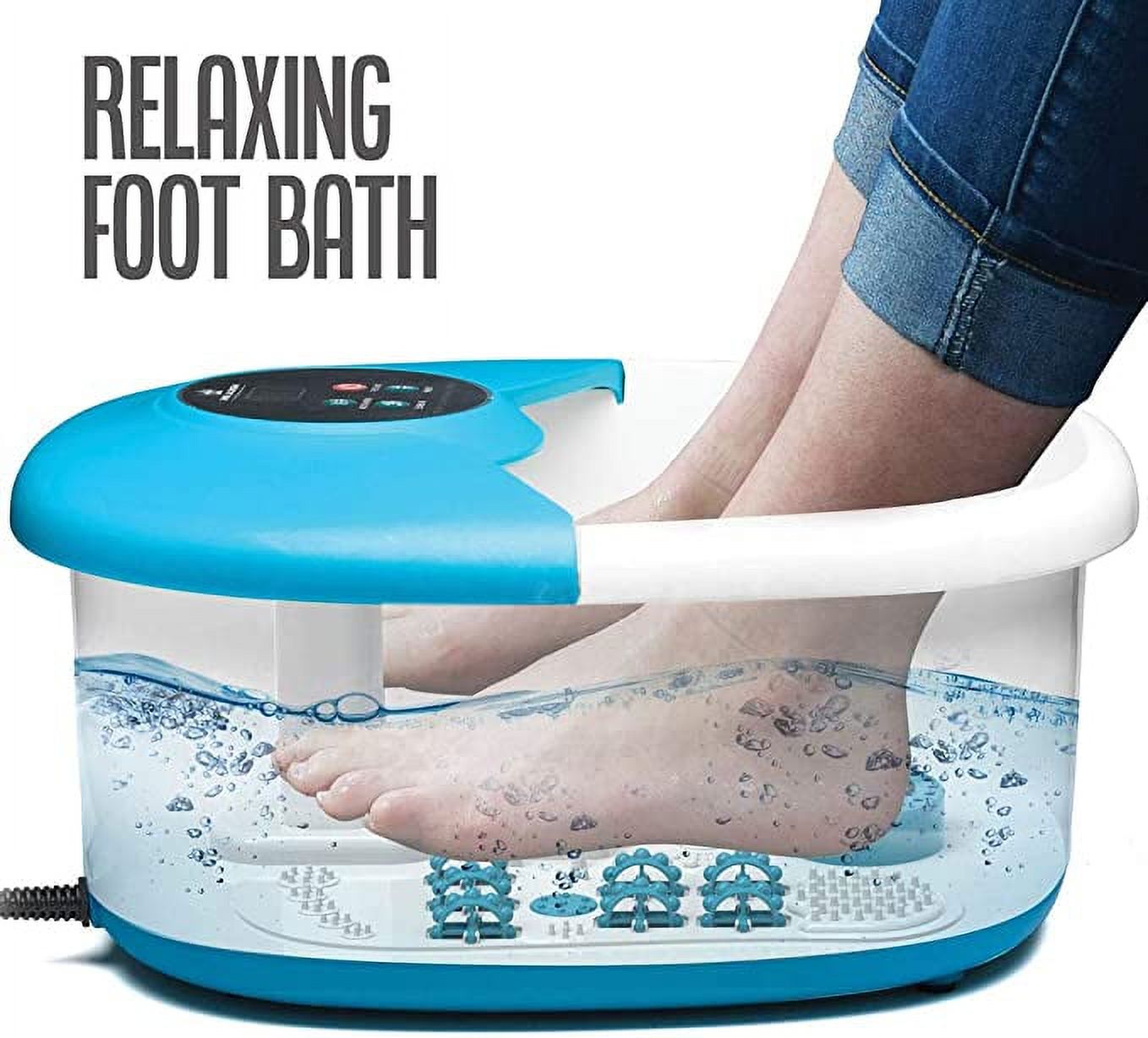 with 14 Rollers in Shape and Heat - 5 in 1 Bath Includes Adjustable Heating, Bubbles, Vibration, Pumice Stone, Mini M... - Image 3