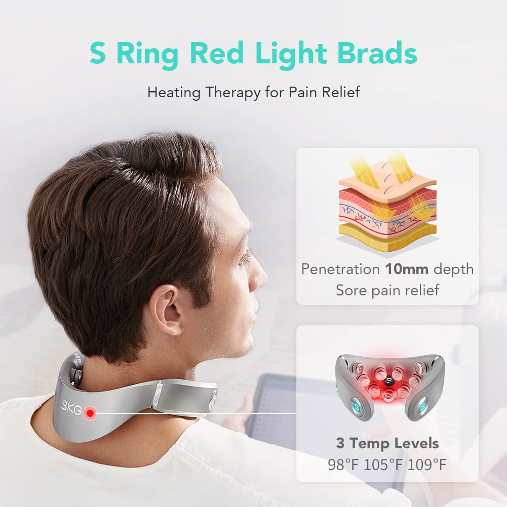 with Heat, Cordless Vibration Infrared Deep Tissue for Pain Relief, Portable Electric Smart Relaxer Use at Car Home O... - Image 4