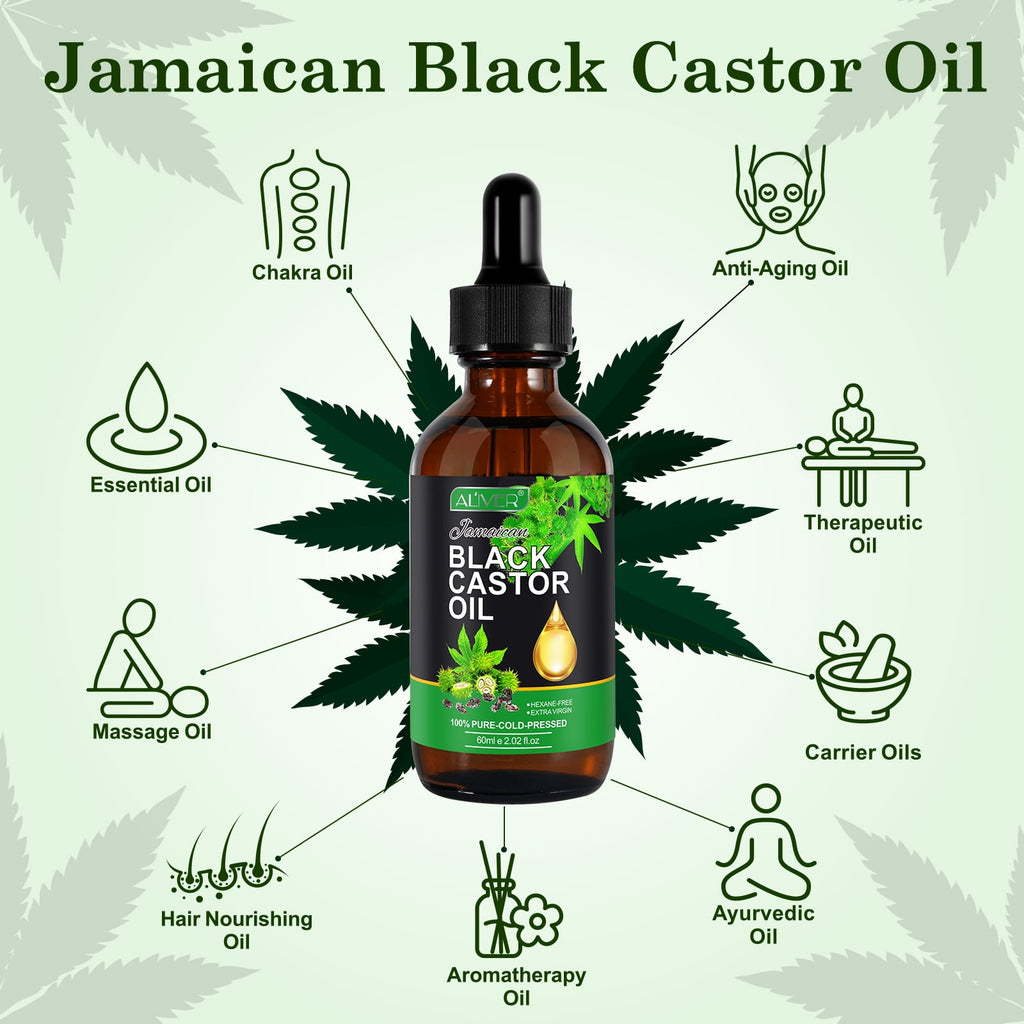 Tool + Black Castor Massage Oil, Natural Jade Tool for Face & Eye, for Puffiness Reducing & Jawline Sculpting, Relaxa... - Image 2