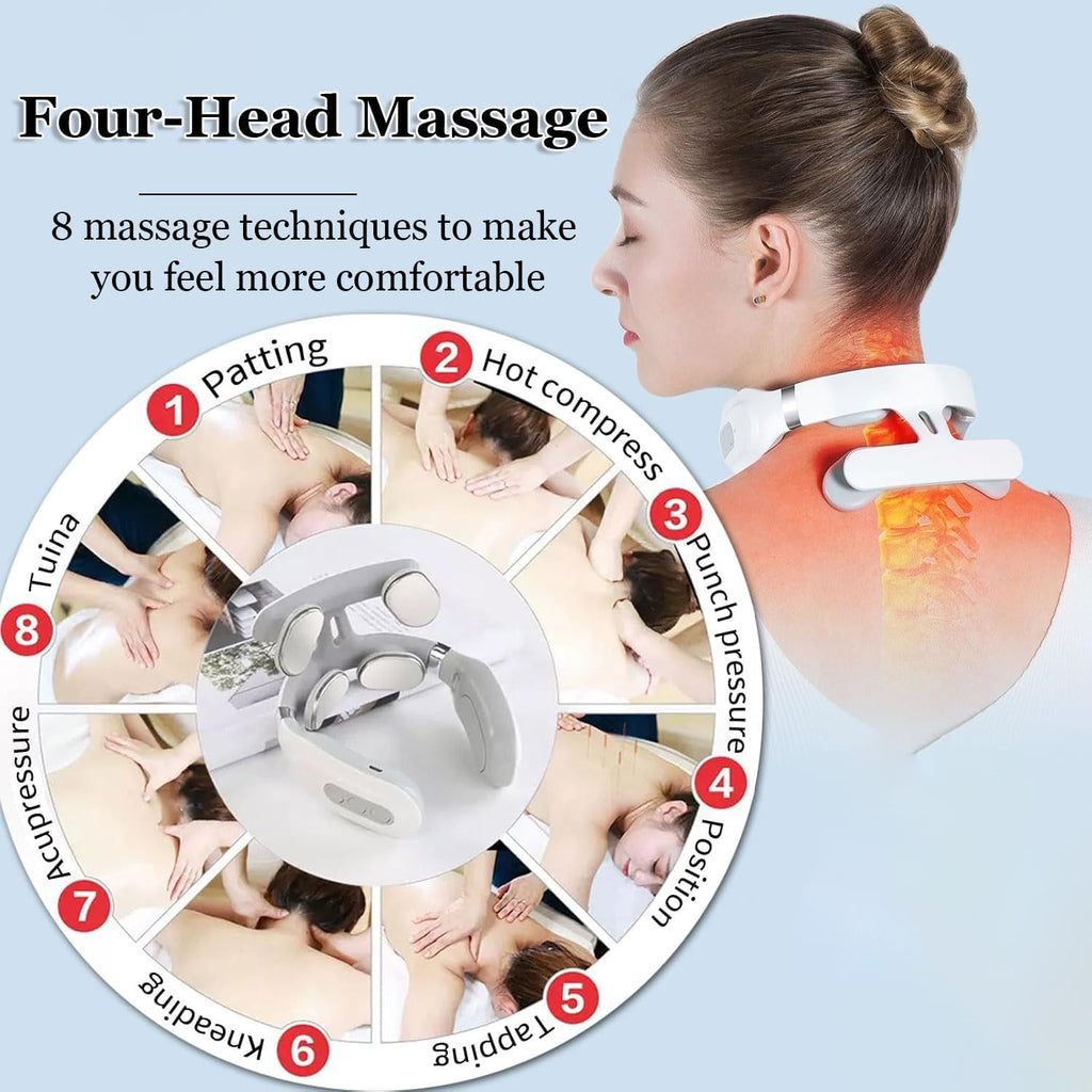 2.0 with Heat - Kneading, 6 Modes & 15 Intensity Vagus Nerve Stimulator, Hands-Free Ergonomic Design for Deep Muscle ... - Image 2
