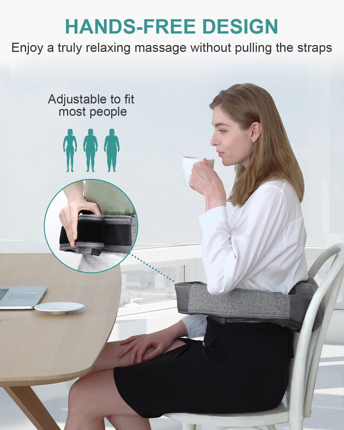 and Back Massager with Heat, Shiatsu Massage Pillow for , Shoulders and Back, Portable Deep Kneading Massager for Hom... - Image 5