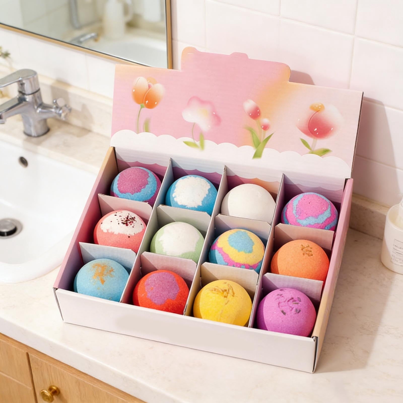 12 Pack Aromatherapy Soak Ball Set, Home Relaxation Fragrance Gift Box, Holiday Present for All Occasions - Image 4