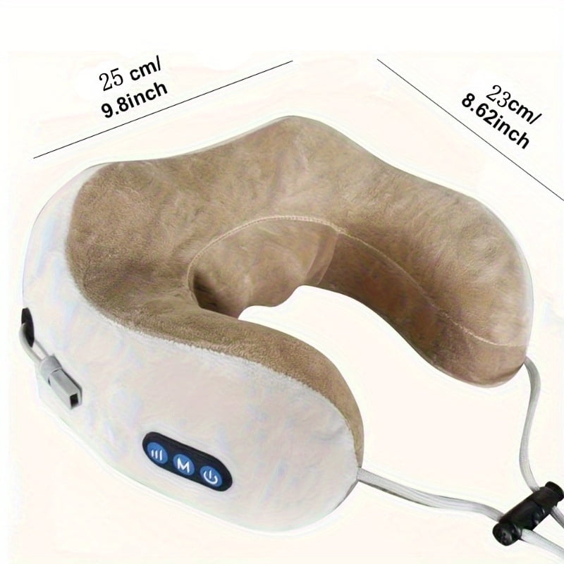 Electric Neck Massager, U-shaped Massage Pillow, Neck Massager, Durable Memory Sponge, Massage Pillow with Heat, Deep... - Image 2