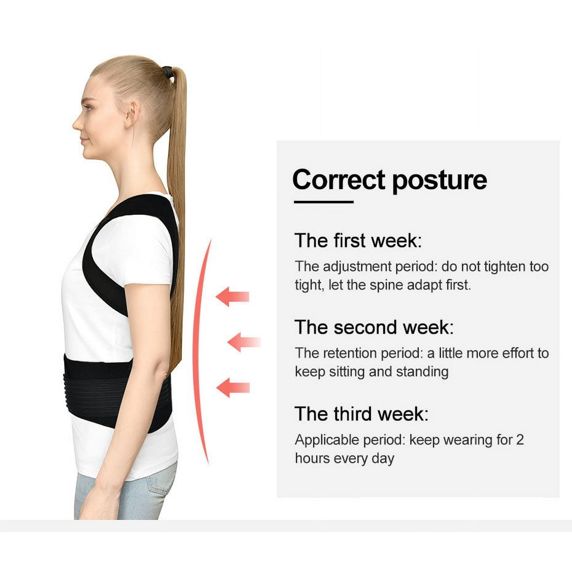 Posture Corrector with 108 Magnets, Pad for Neck Shoulder Massager with 5 Lumbar Support Bars for Office Sedentary Si... - Image 6