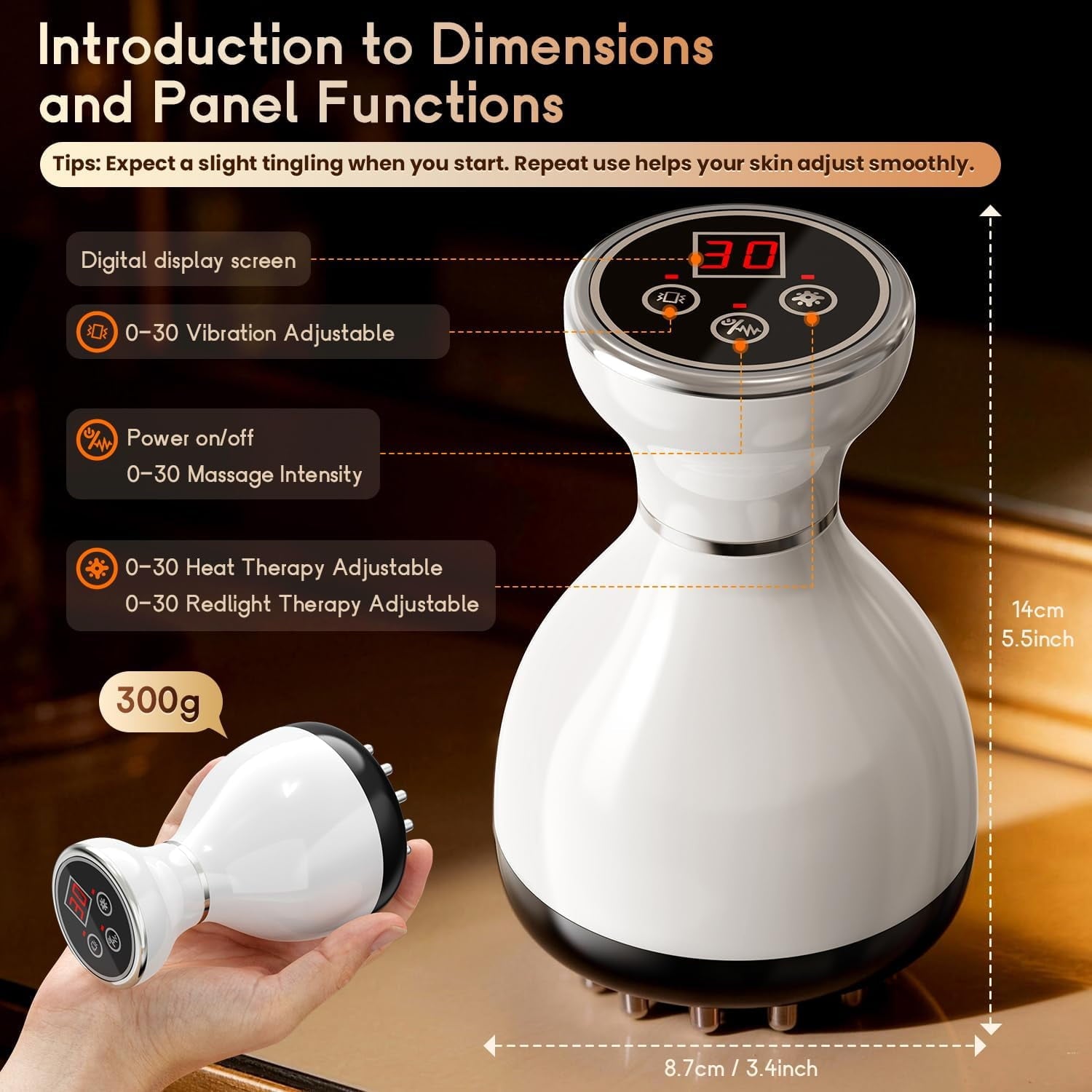Tool with Heat Vibration and Red Light, Cordless Sculpting r for Legs Arms Waist and Abdomen Appearance Care - Image 5
