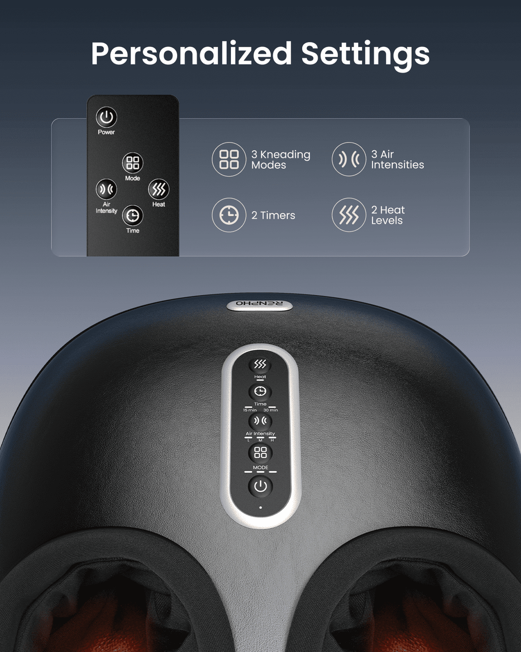 2026 Foot Massager with Heat, Eligible Shiatsu Foot Massager for Plantar Fasciitis, Deep-Kneading Feet Massager, Mens... - Image 3