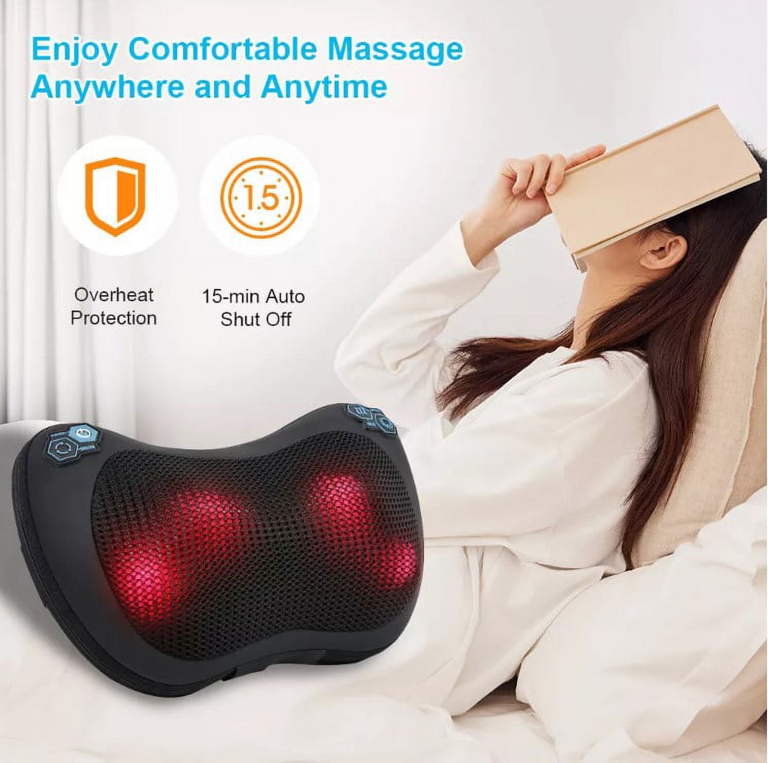 Massager with Heat Deep Tissue Kneading Massage Pillow for Shoulder Full Body Muscle, Lower Back Relaxation Gifts at ... - Image 6