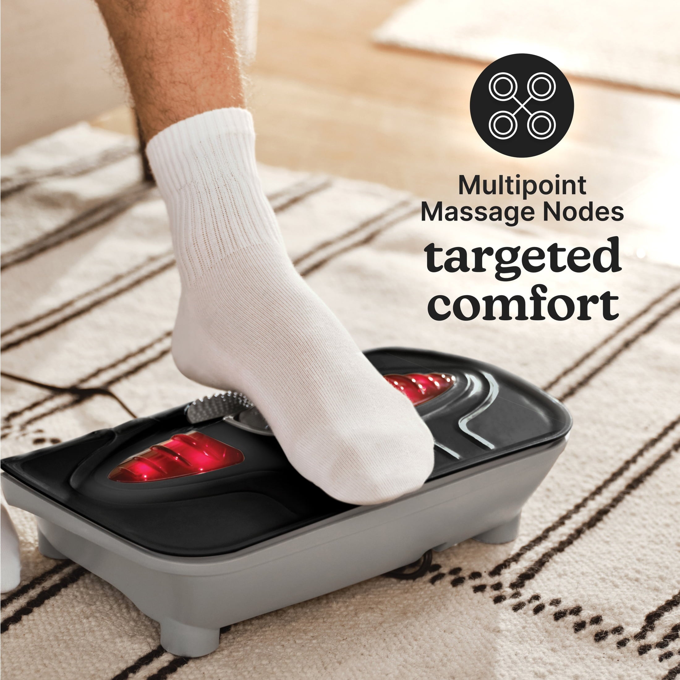 vibration foot massager with soothing heat, Black - Image 6
