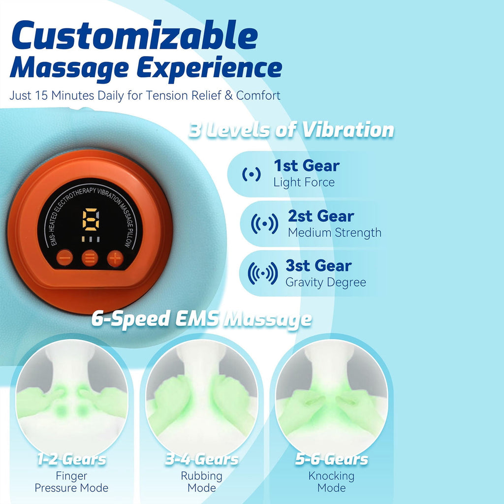 2026, 4-In-1 With Heat For Pain Relief Deep Tissue,26° Angle Neck With Heating And Vibration,3D Deep Tissue Massage F... - Image 6