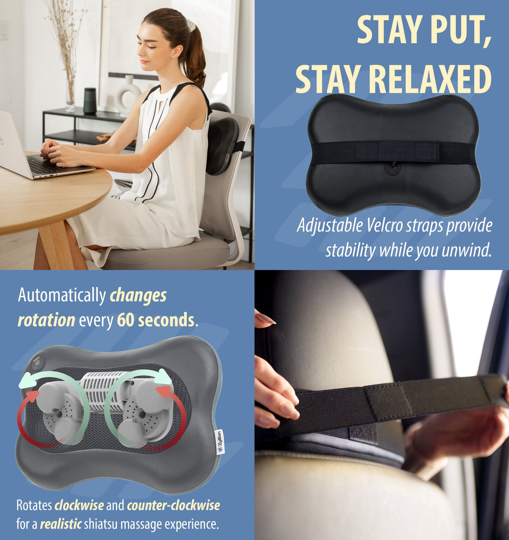 & Neck Massager with Heat for Muscle Pain, Black - Image 3