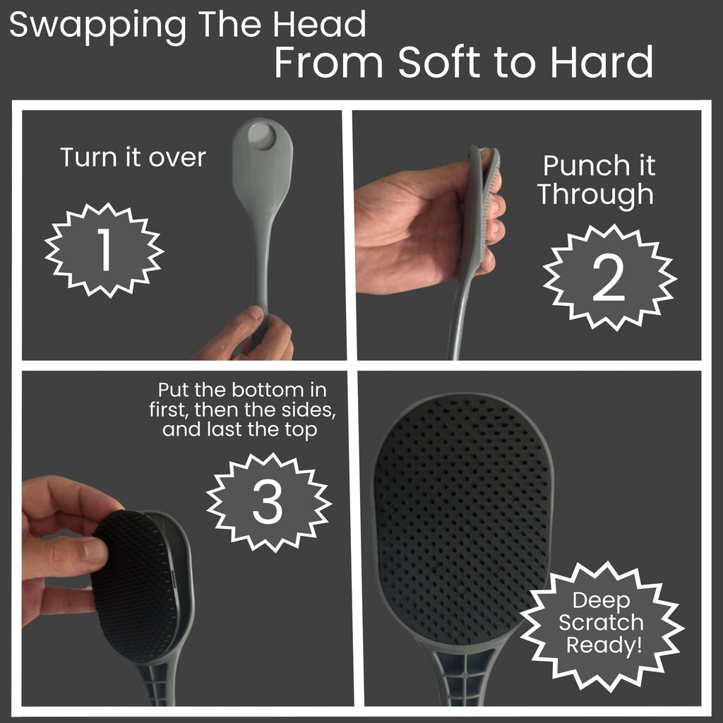 Ultimate Back , Scalp Massager, Back Massager & Exfoliator - Large Scratch Surface & Long Sturdy Handle - Image 4