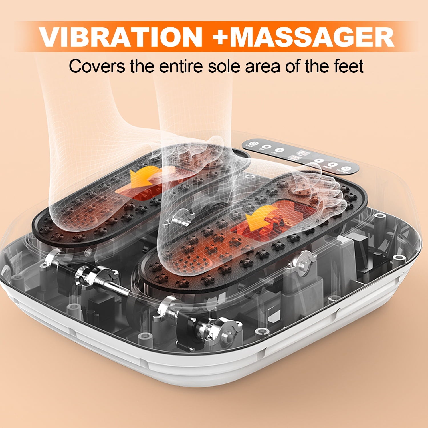Electric Foot Massager Machine, 5 Auto Modes 20 Levels Speed, Remote Control, Deep Kneading Therapy, Gifts for family... - Image 2