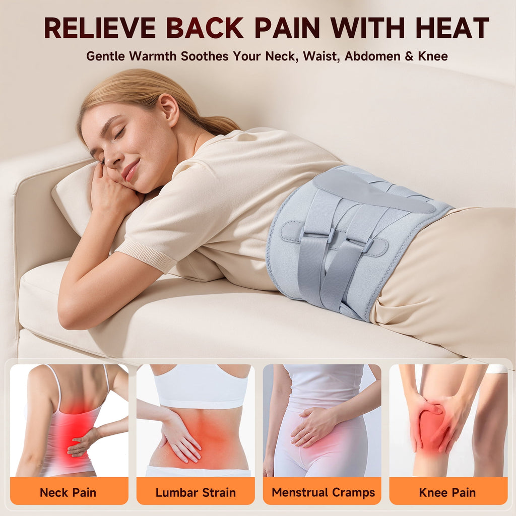 67" Heating Pad for Back Pain Relief, 10000mAh Lower Back Massager with 3 Heat 3 Vibration, Gifts for Mom Women Men Dad - Image 6