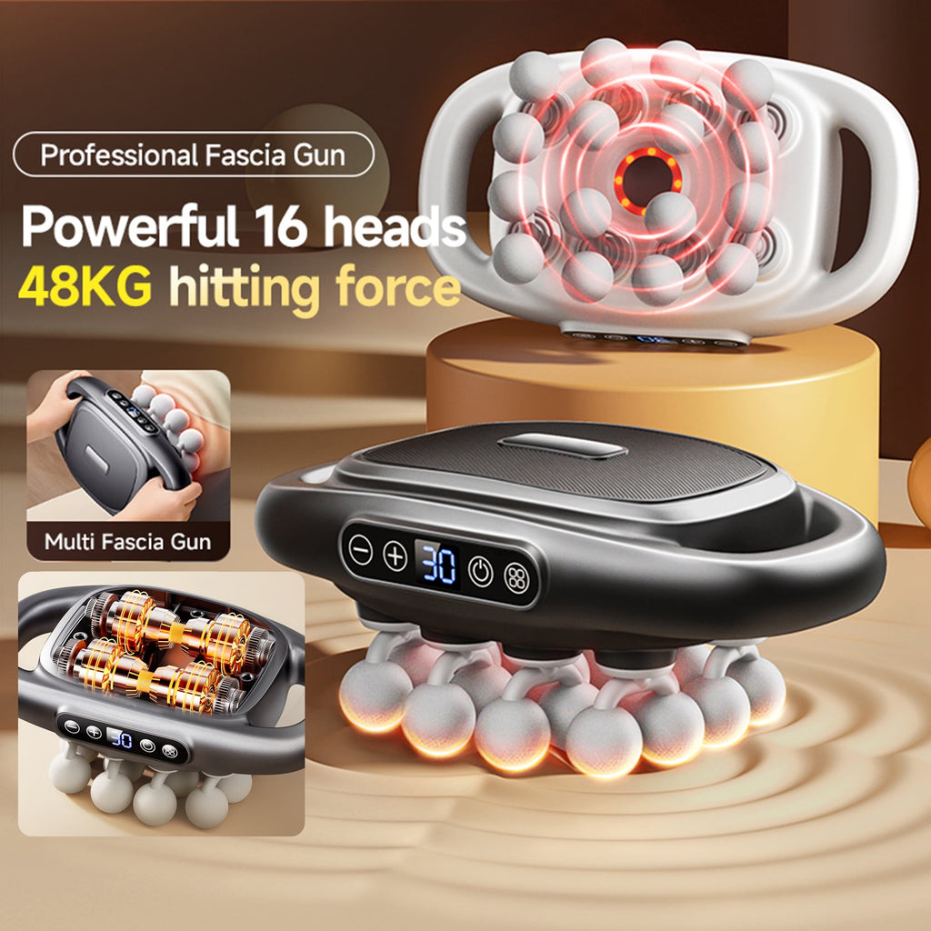 16Head Device Set 30 Levels 3 Modes Deep Tissue Percussion Quiet r with 16 s Heads Muscle Gun for Back Shoulders Legs... - Image 3