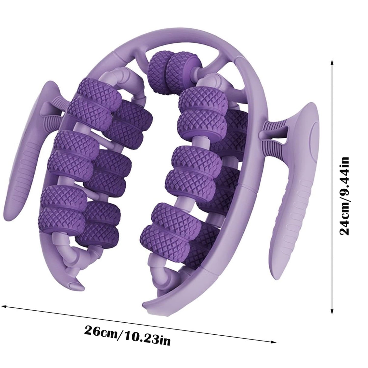 Deep Tissue Tool Multifunctional Muscles 26 Wheel for Arm Legs Thigh Fitness, Purple - Image 2