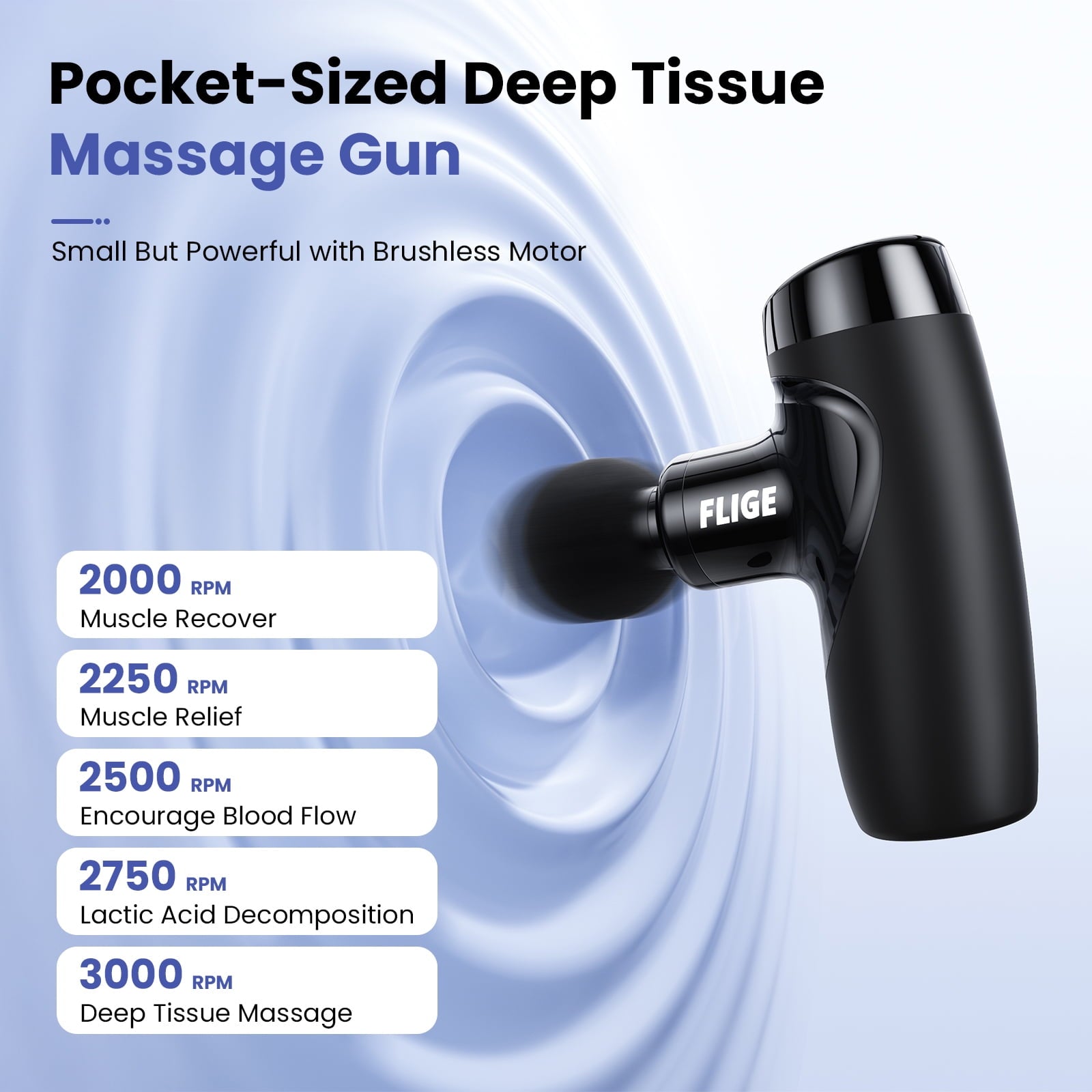 Deep Tissue Massage Gun for Pain Relief & Muscle Recovery Gifts- 7mm Amplitude 3000 - Image 2