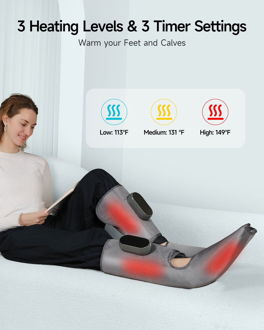 and Leg Massagers Leg Air Compression Boots for Circulation and Pain Relief - Image 3
