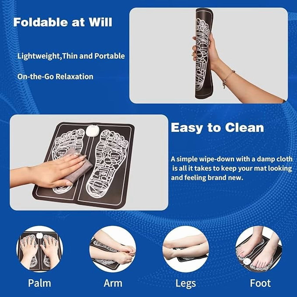 Mat for Pain Plantar Relief, Muscle Relaxation, Improve Circulation, Portable & Rechargeable Feet Pad with 6 Modes &1... - Image 2