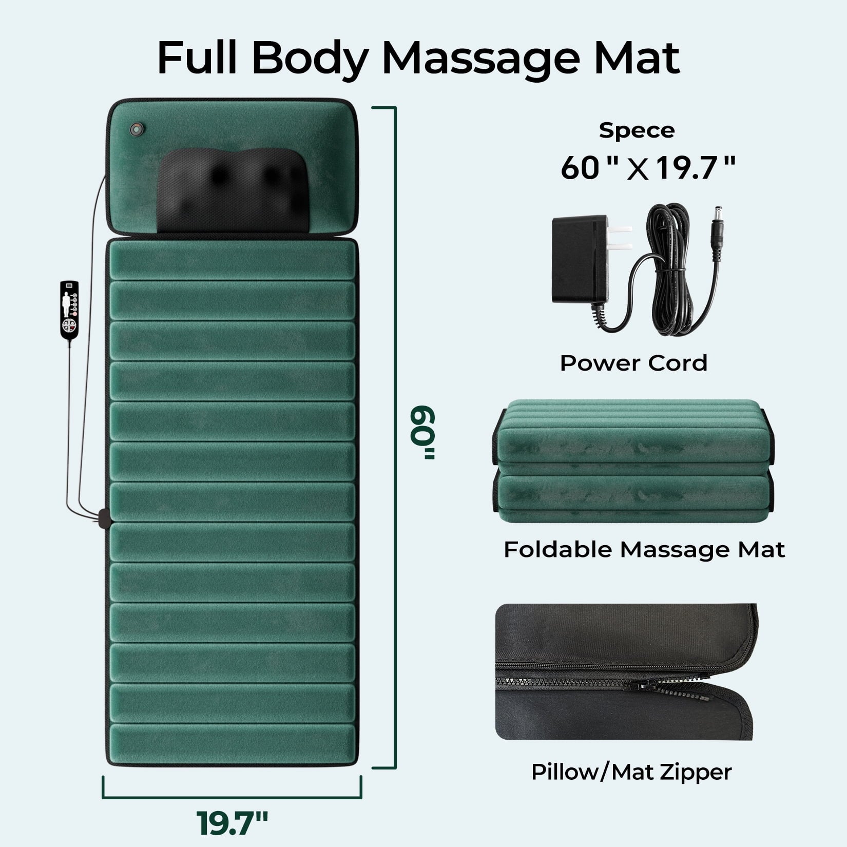 Mat with Heat,Shiatsu Kneading Neck r, Full Body for Neck and Back,Gifts - Image 2