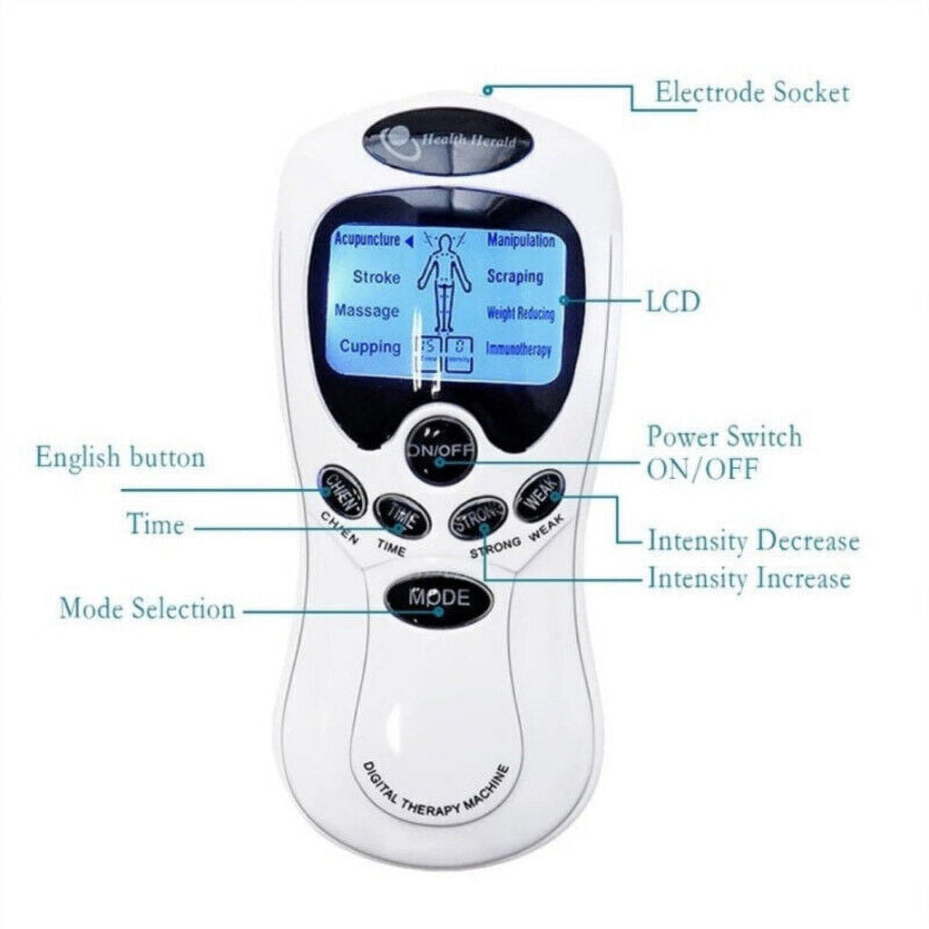 Neck and Back r Muscle Stimulator - Therapy Electrical r Body Device, Digital Tens Unit 8 Modes 8 Pads Pain Relief Ma... - Image 6